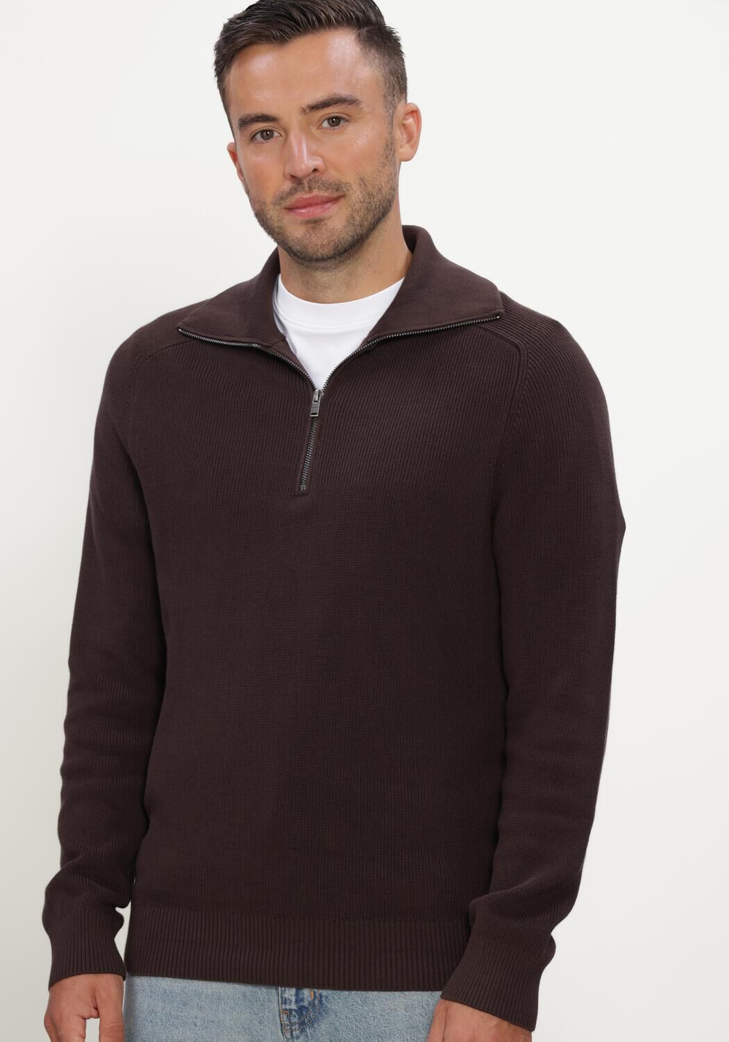 Braune JC RAGS Pullover PULLOVER HALF ZIP EDGAR - large