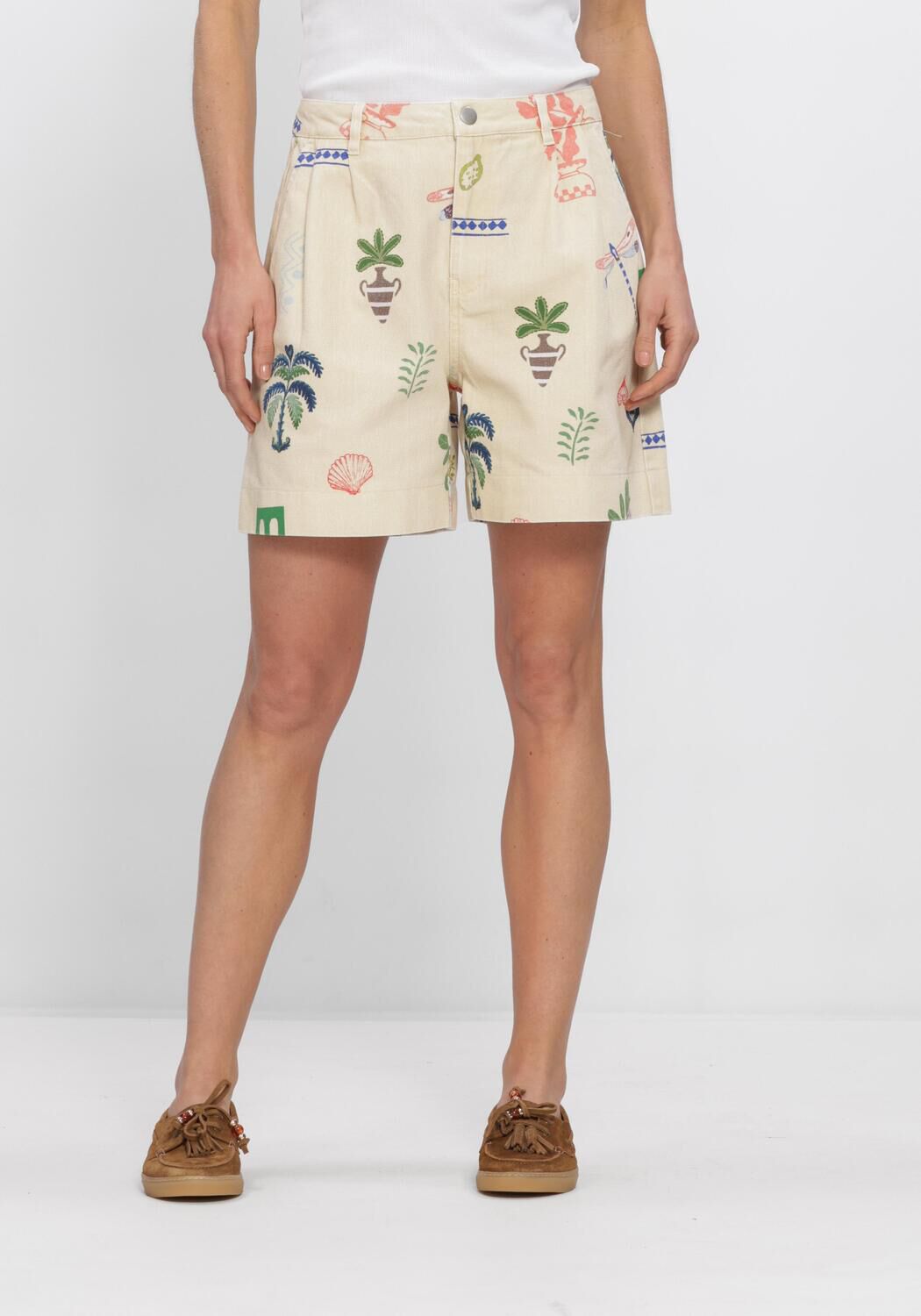 Mehrfarbige/Bunte OBJECT Kurze Hosen OBJALLY HW LO SHORTS - large