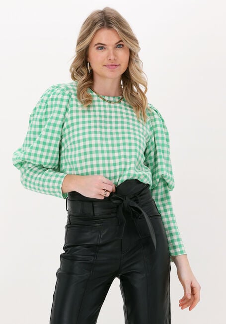 Grüne CO'COUTURE Blusen CADIE CHECK BLOUSE - large