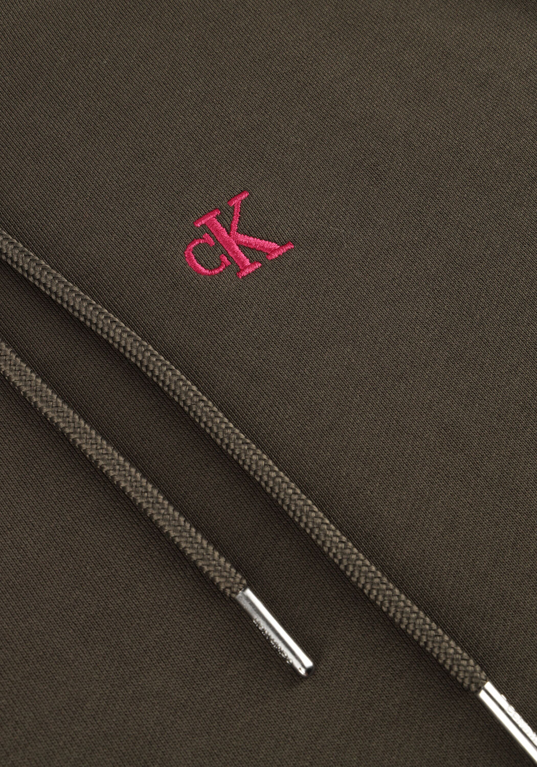 Graue CALVIN KLEIN Sweatshirt LS EU 350TERRY MONOGRAM HOODIE - large