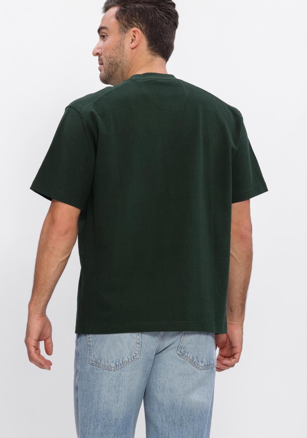 Dunkelgr&uuml;n DSTREZZED T-shirt LASSE TEE - large