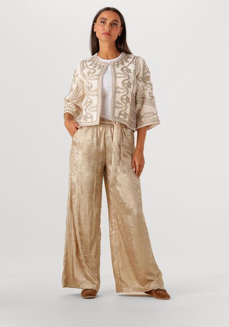 Goldfarbene SUMMUM Hose PANTS METALLIC LAMEE - large