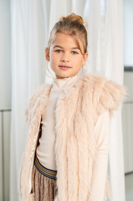 Taupe LIKE FLO Gilet DOUTZE FUR BODYWARMER - large