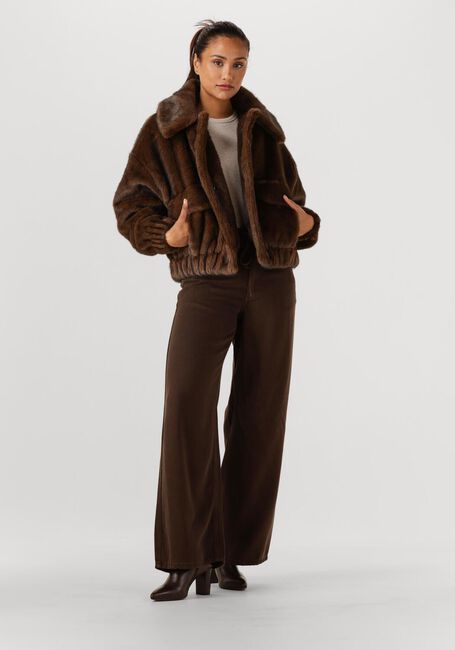 Braune SUNCOO Fake-Fur-Jack EVAN - large