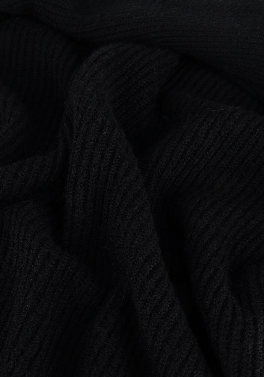 Schwarze OBJECT Pullover MALENA L/S RUFFLE PULLOVER - large