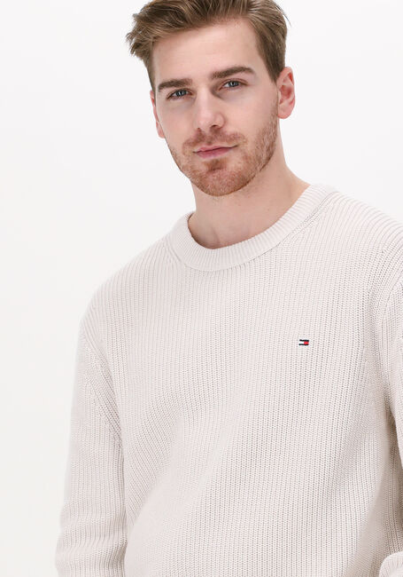 Beige TOMMY HILFIGER Pullover RIB TEXTURE CREW NECK - large