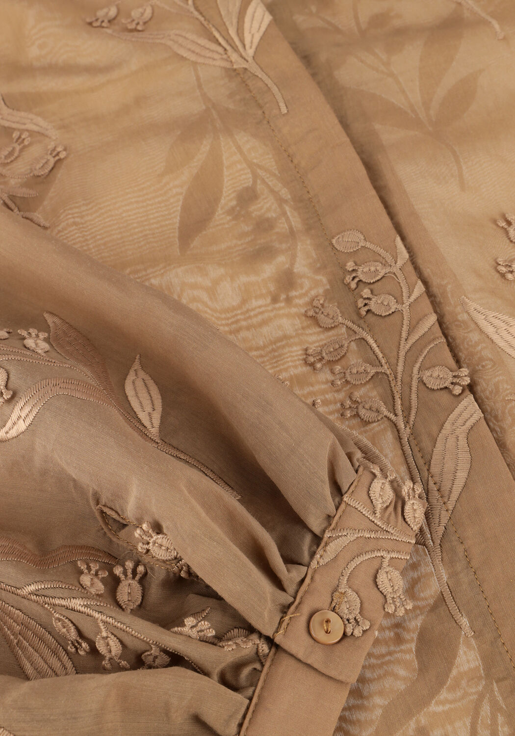 Camelfarbene NUKUS Blusen JOLIES BLOUSE EMBROIDERY - large