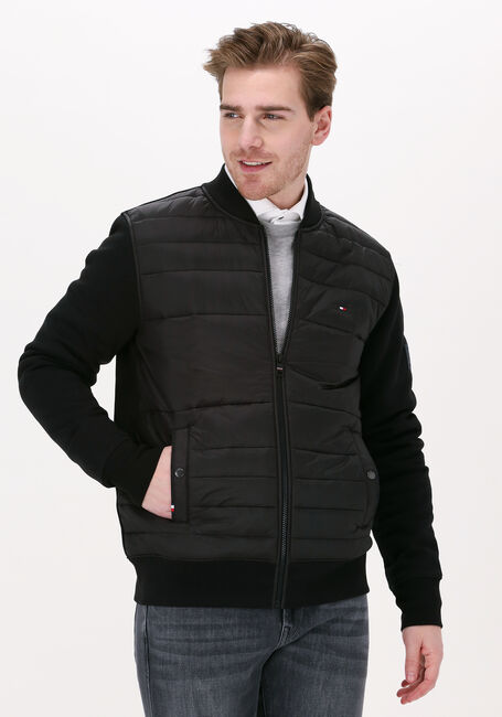 Schwarze TOMMY HILFIGER Jack MIX MEDIA ZIP THROUGH JACKET - large