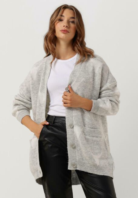 Hellgrau ALIX THE LABEL Strickjacke LADIES KNITTED BULL CARDIGAN - large