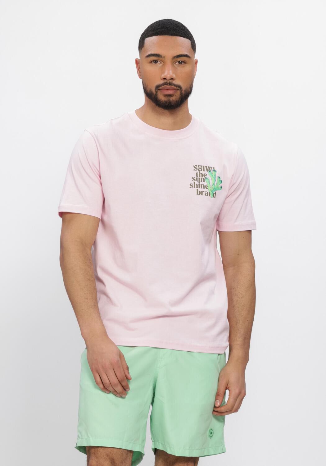 Rosane SHIWI Polos & T-Shirts LIAM REGULAR FIT PAINTED CORAL T-SHIRT - large