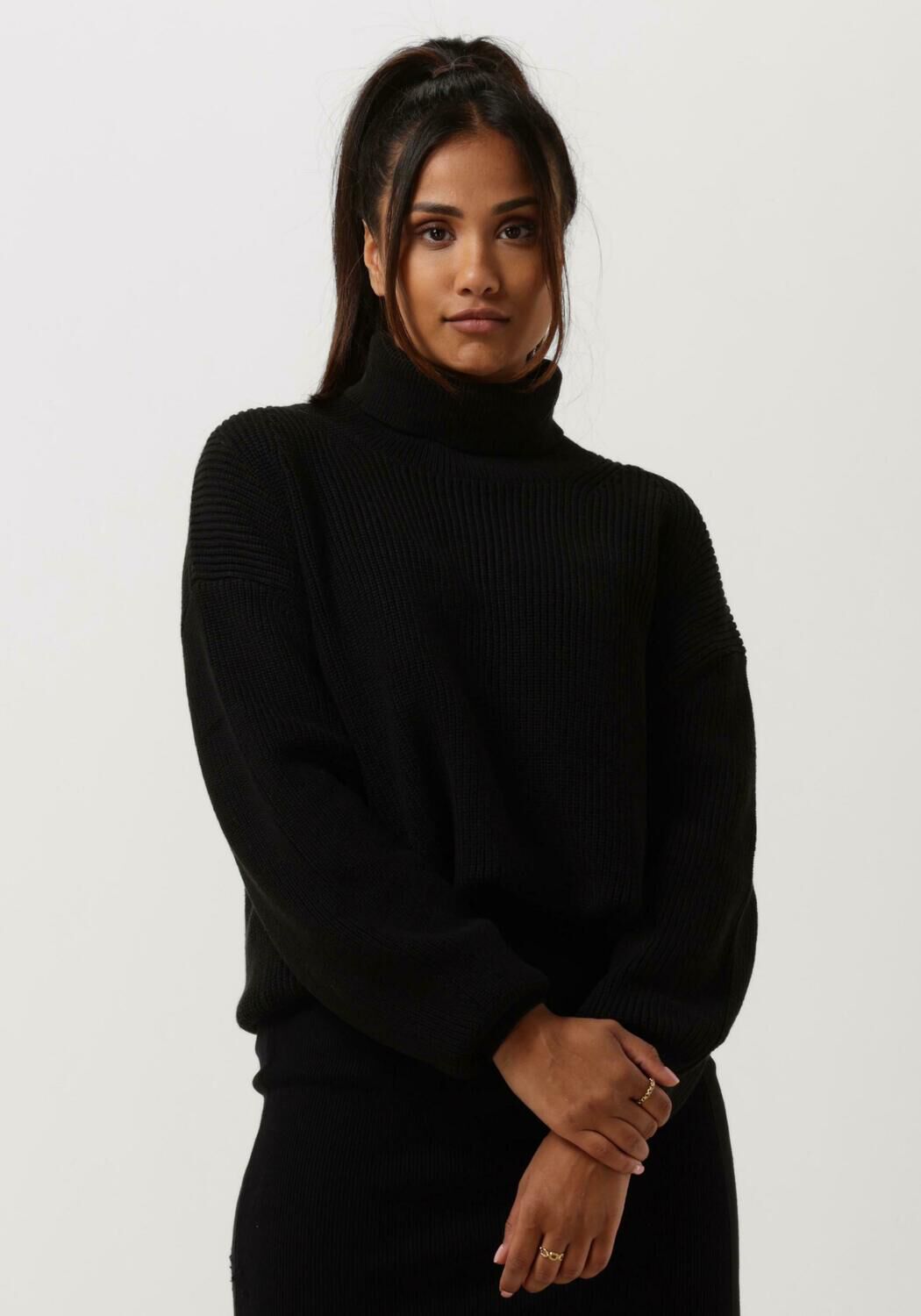 schwarze calvin klein rollkragenpullover ck chunky roll neck