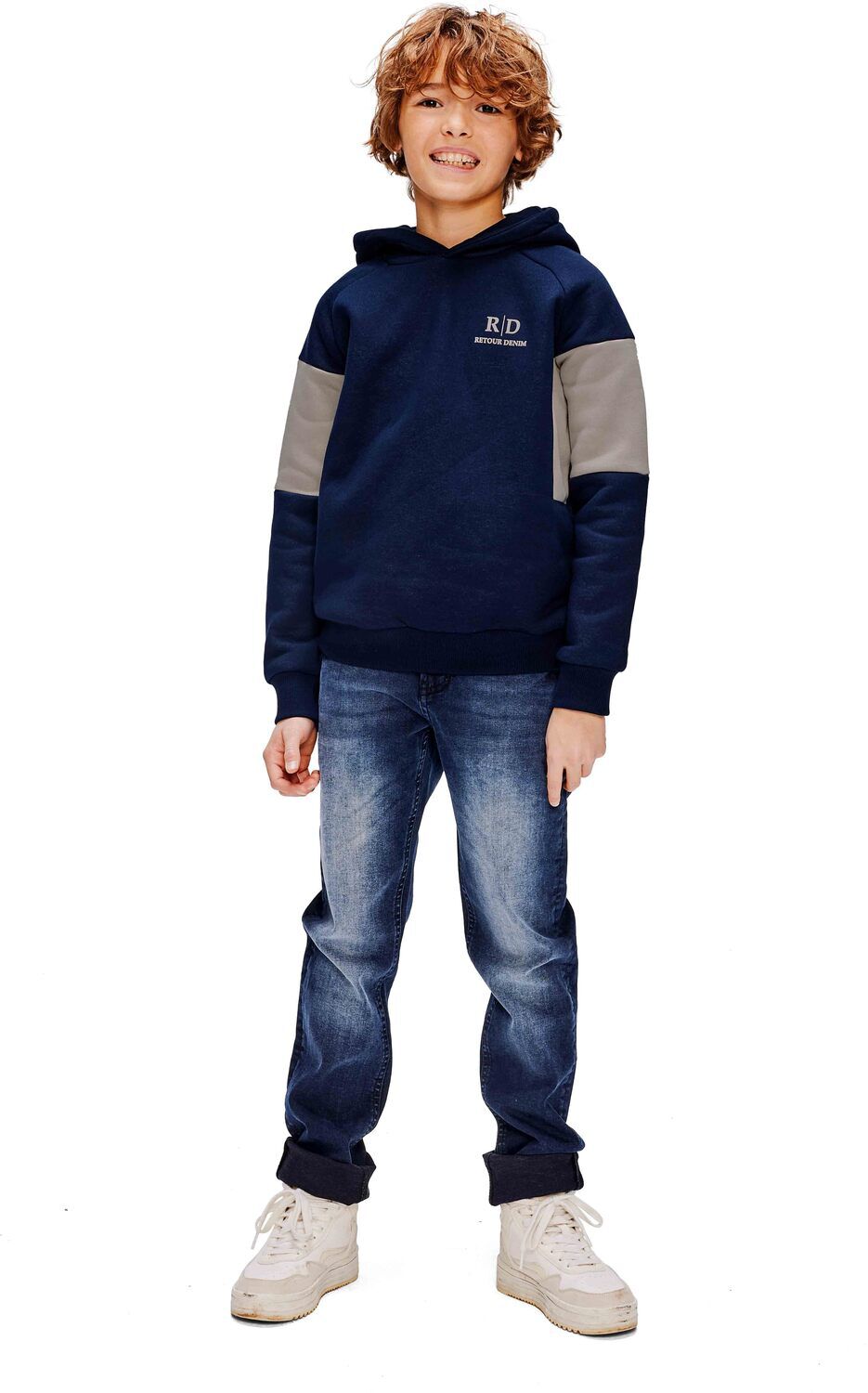 Dunkelblau RETOUR Sweatshirt RICK - large