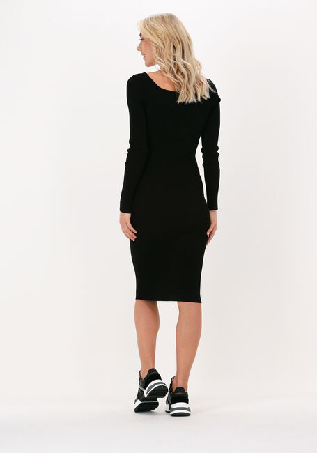 Schwarze NEO NOIR Midikleid FELINE KNIT DRESS - large