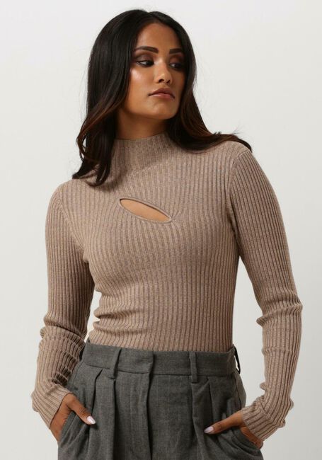 Braune SECOND FEMALE Tops & T-shirts SANKA KNIT T-NECK - large