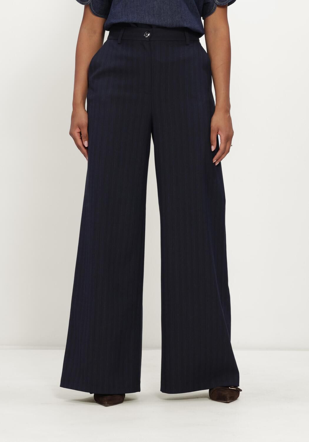 Dunkelblau CAROLINE BISS Weite Hose 4569 - large