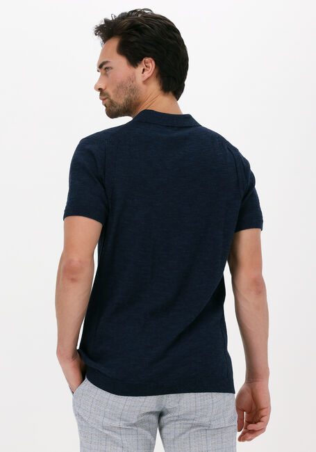 Blaue DSTREZZED Polo-Shirt POLO S/S MELANGE SLUB - large