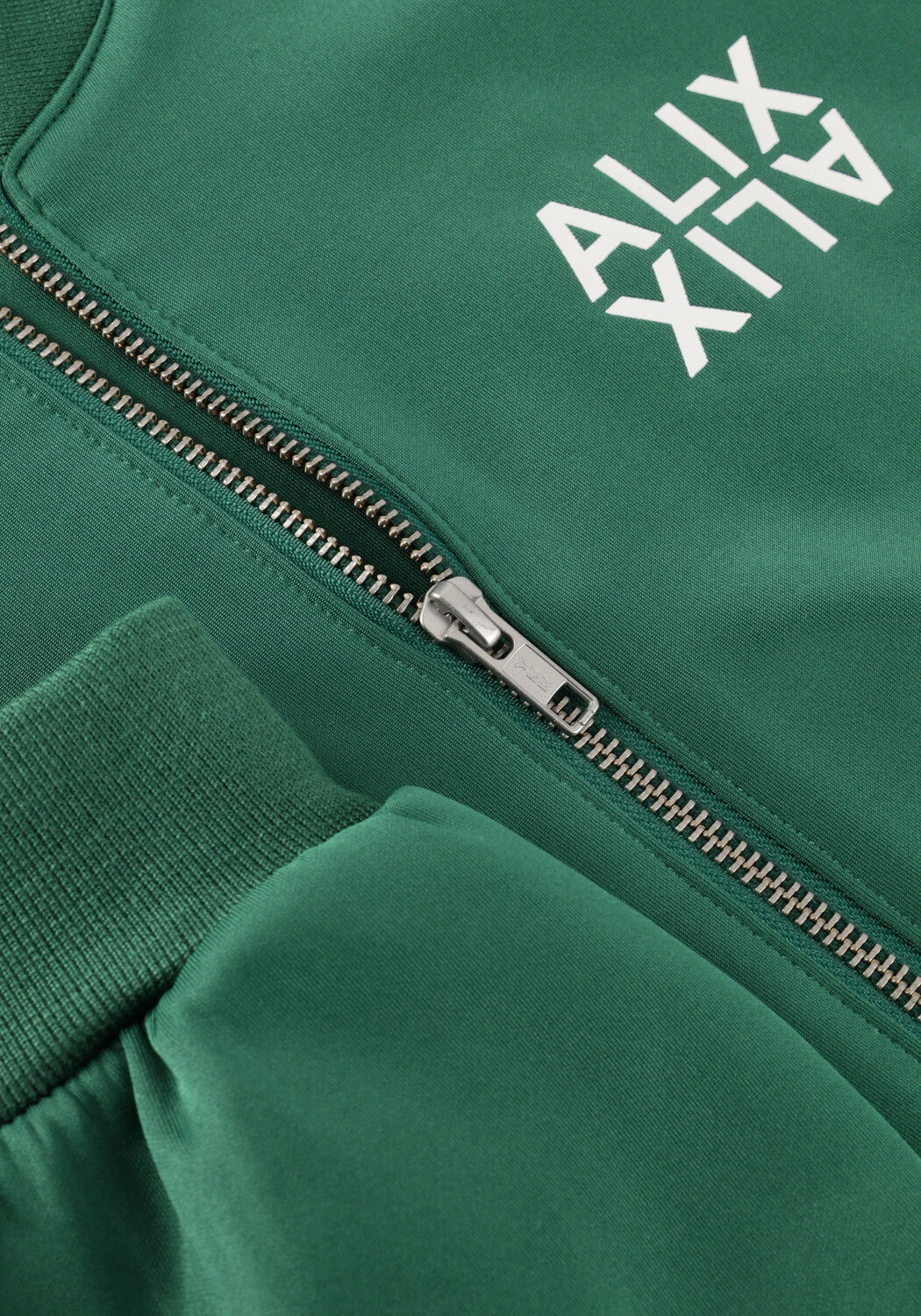 Dunkelgr&uuml;n ALIX THE LABEL Jack LADIES KNITTED TAPES TRAINING JACKET - large