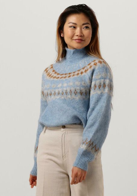 Blaue Y.A.S. Rollkragenpullover YASISTA LS KNIT PULLOVER - large
