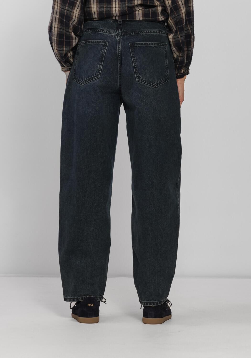 Anthrazit BY-BAR Wide jeans BALOE OIL JEANS - large