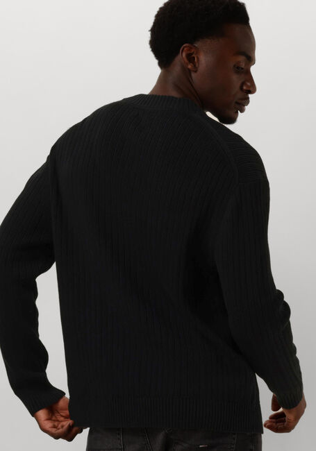 Schwarze CALVIN KLEIN Pullover LINEAR SWEATER - large
