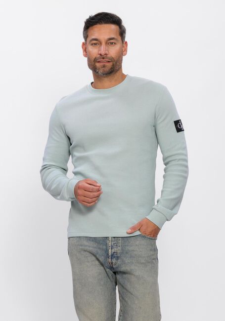 Minze CALVIN KLEIN Polo-Shirt BADGE WAFFLE LS TEE - large