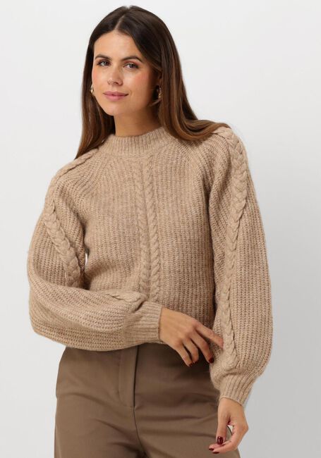 Braune OBJECT Pullover OBJRUNA KNIT L/S RE PULLOVER - large