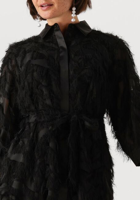 Schwarze SELECTED FEMME Minikleid SLFMYLINE 3/4 SHORT FLUFFY SHIRT - large