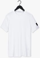 Weiße CALVIN KLEIN T-shirt MONOGRAM BADGE WAFFLE SS TEE