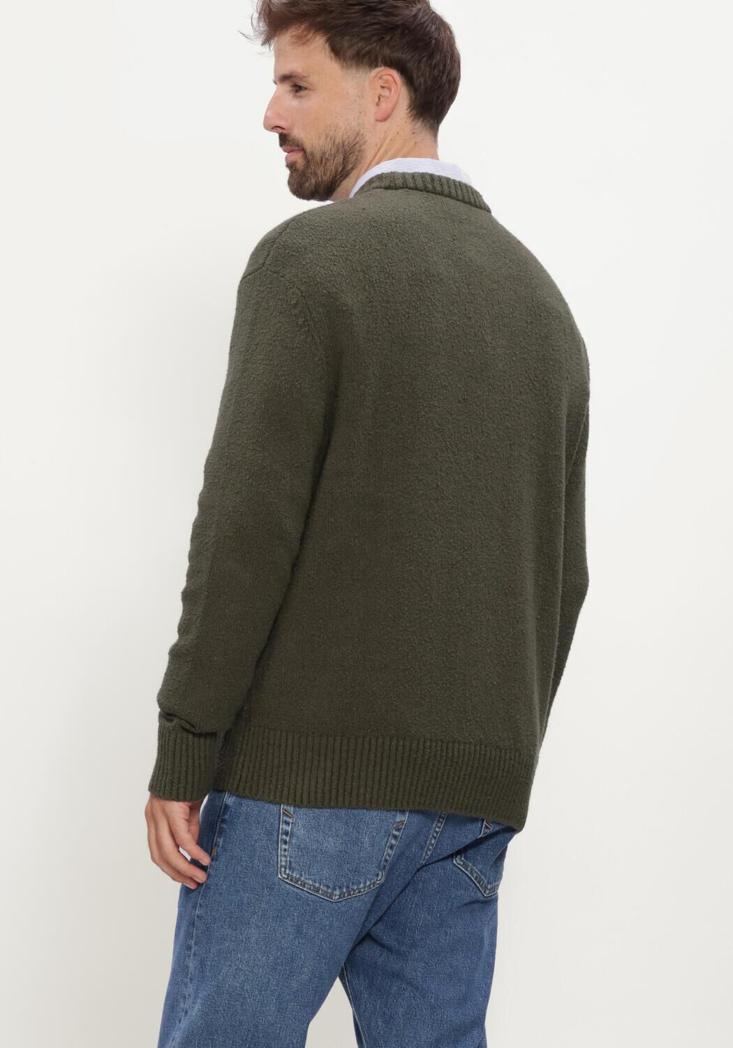 Dunkelblau SELECTED MEN Pullover SLHALEX LS KNIT CREW NECK NOOS - large