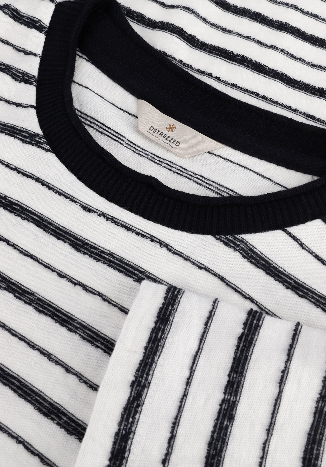 Wei&szlig;e DSTREZZED T-shirt CREW TEE REVERSED STRIPE - large