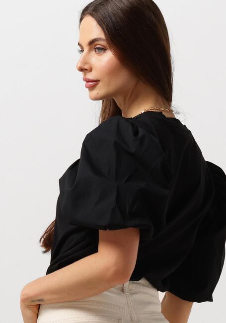 Schwarze NOTRE-V T-shirt NV-DOLF PUFF SLEEVE TOP - large