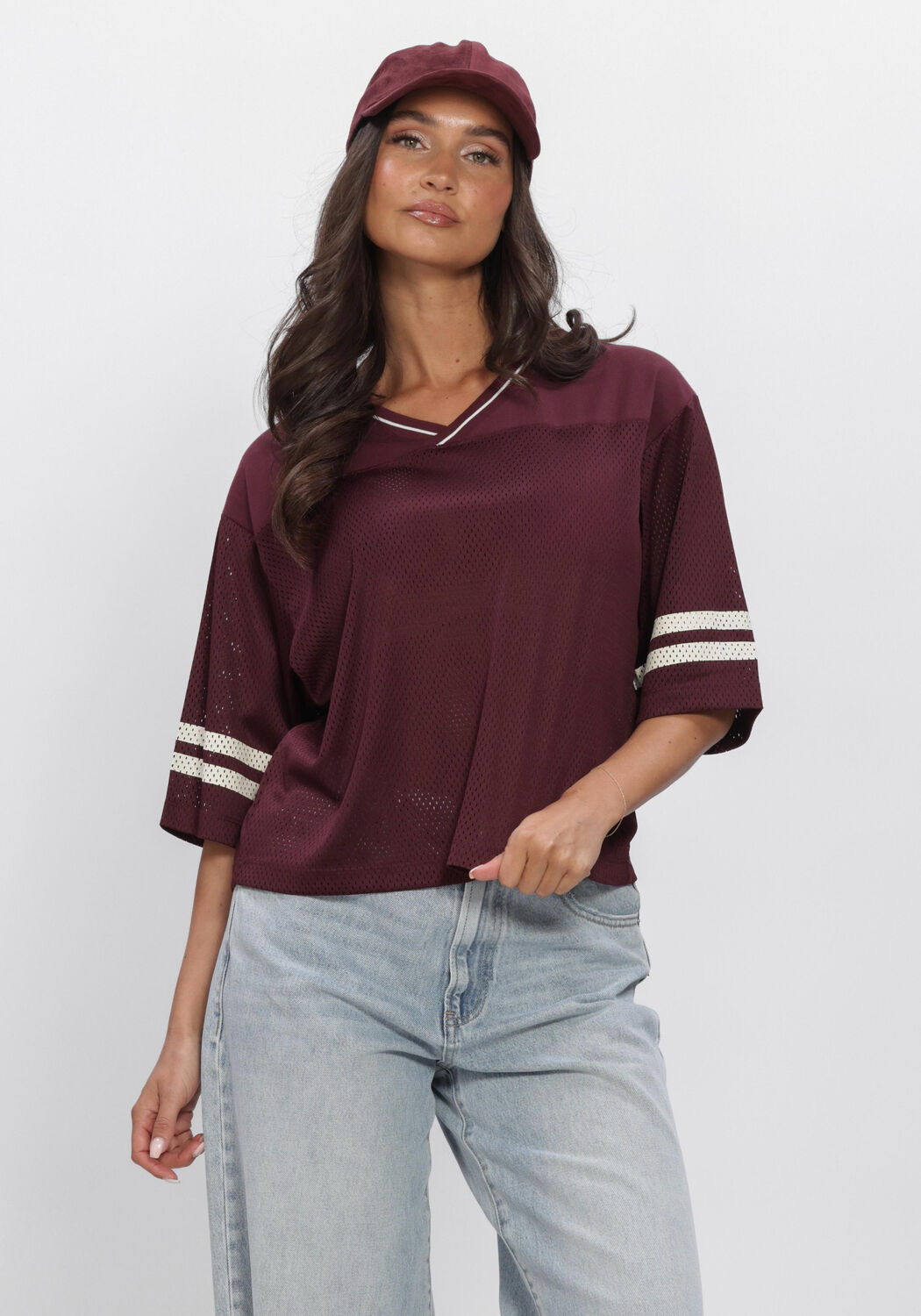 Rote CATWALK JUNKIE Tops & T-shirts FOOTBALL JERSEY - large