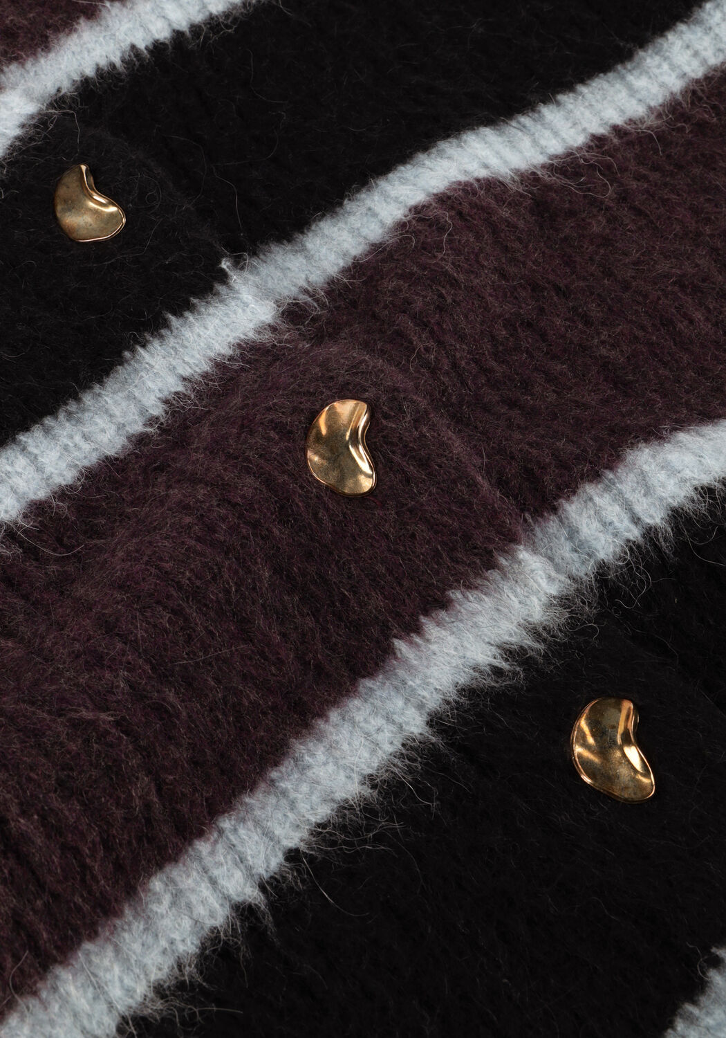 Mehrfarbige/Bunte MODSTR&Ouml;M Strickjacke RAFAELMD STRIPE CARDIGAN - large