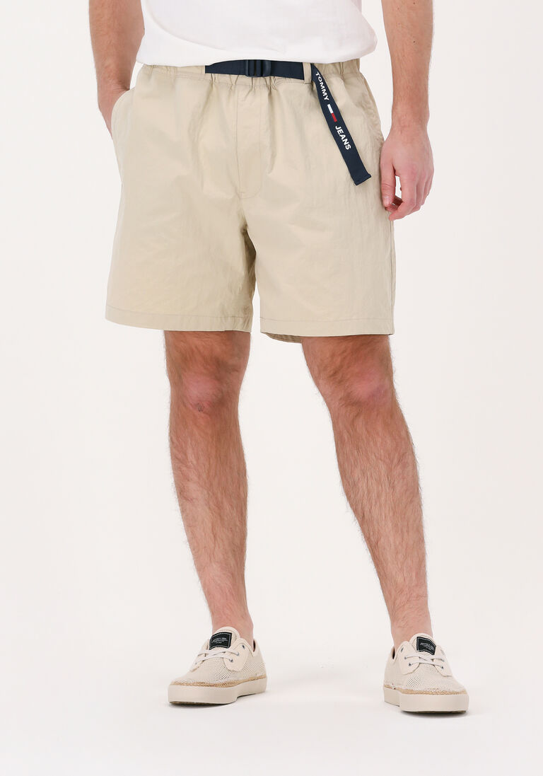 beige tommy jeans kurze hose tjm belted beach short