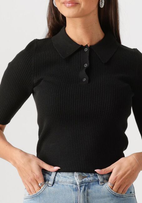 Schwarze SELECTED FEMME Top SLFHELEN 2/4 KNIT COLLAR - large