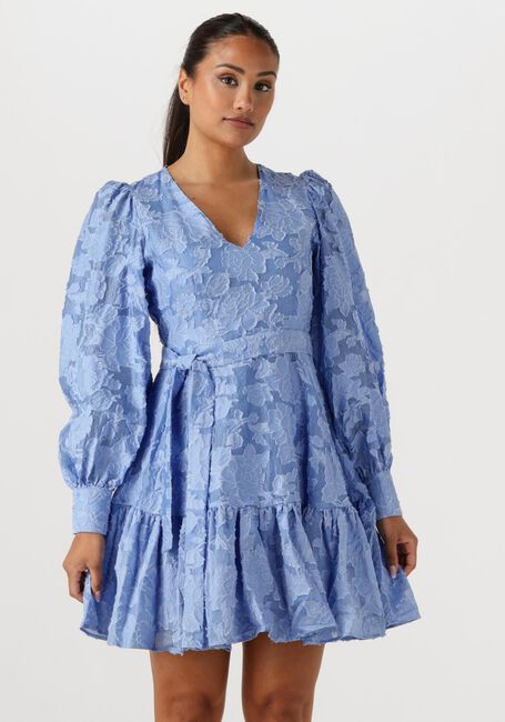 Hellblau SELECTED FEMME Minikleid SLFCALLI-SADIE LS SHORT V-NECK DRESS FF - large