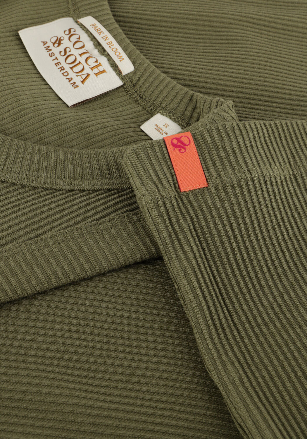 Olive SCOTCH & SODA Top COTTON IN-CONVERSION RACER TANK - large