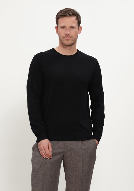Schwarze STEFANO LAURAN Pullover ROUND NECK MERINO - large