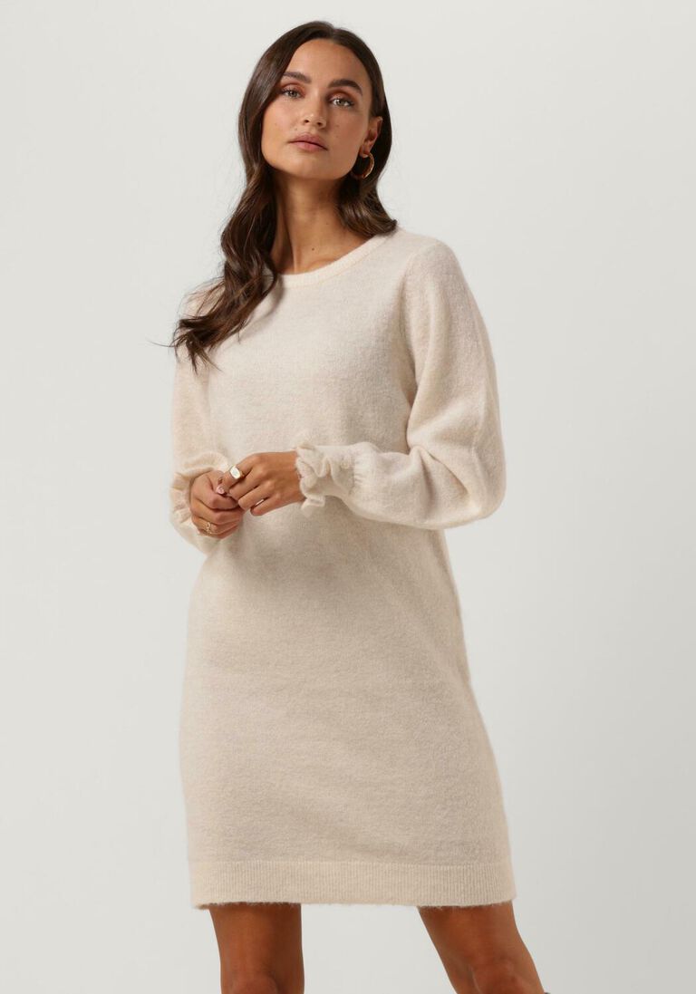 beige selected femme minikleid sia juma ls knit dress