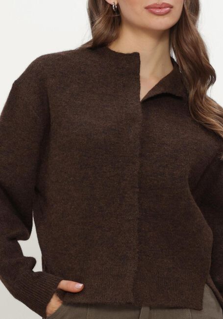 Braune NEO NOIR Pullover DIONE FLUFFY KNIT CARDIGAN - large