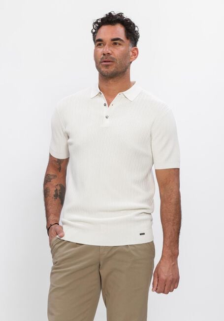 Ecru GENTILUOMO Polo-Shirt POLO 3 BUTTONS SS - large