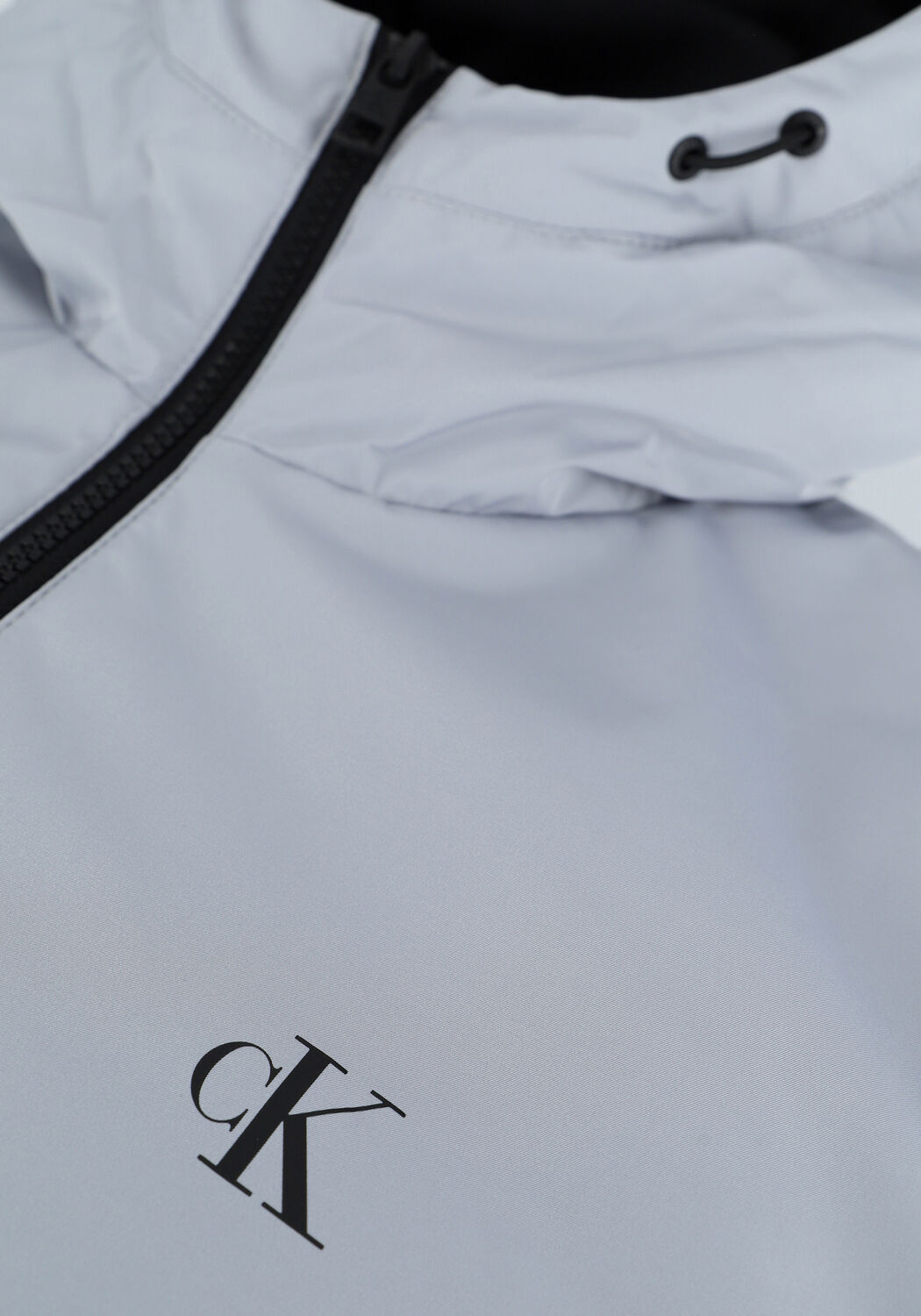 Graue CALVIN KLEIN Wattierte Jack HOODED PADDED HARRINGTON JACKE - large