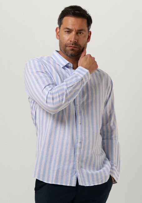 Blaue SELECTED HOMME Klassisches Oberhemd SLHSLIMNEW-LINEN SHIRTS LS CLASSIC W - large