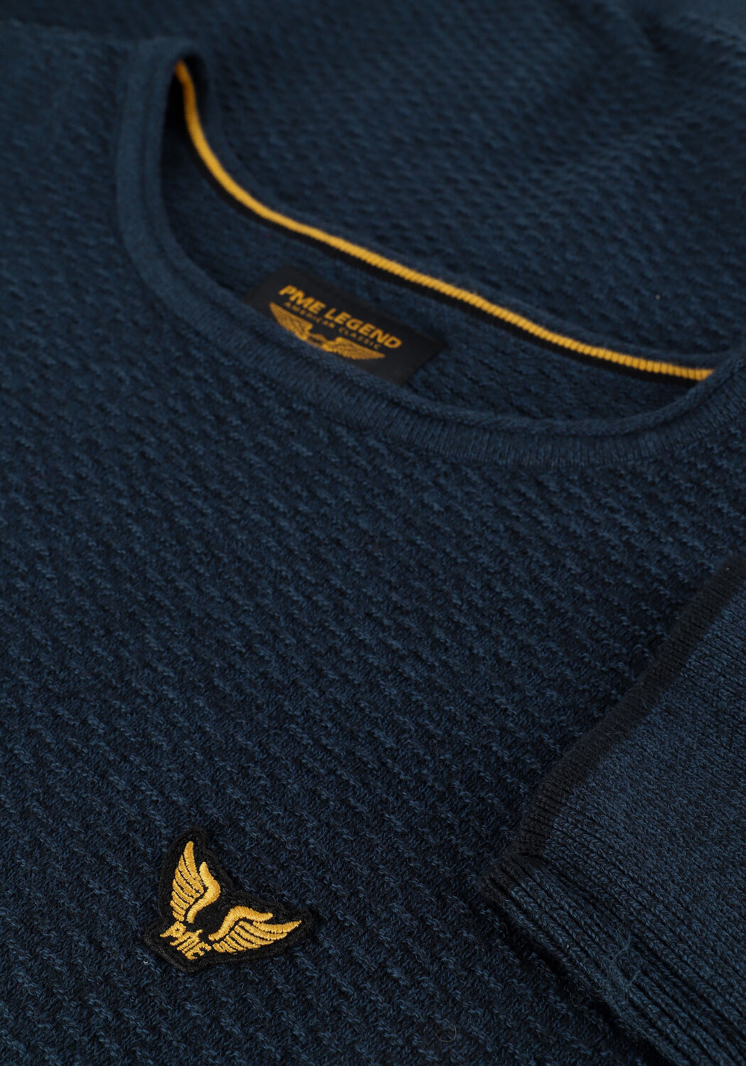 Dunkelblau PME LEGEND Pullover R-NECK COTTON MOULINE - large