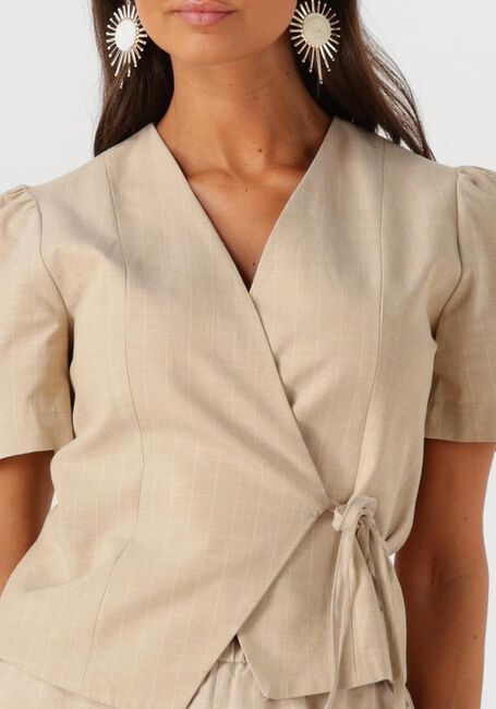 Beige NEO NOIR Blusen SIMONI STRIPE BLOUSE - large