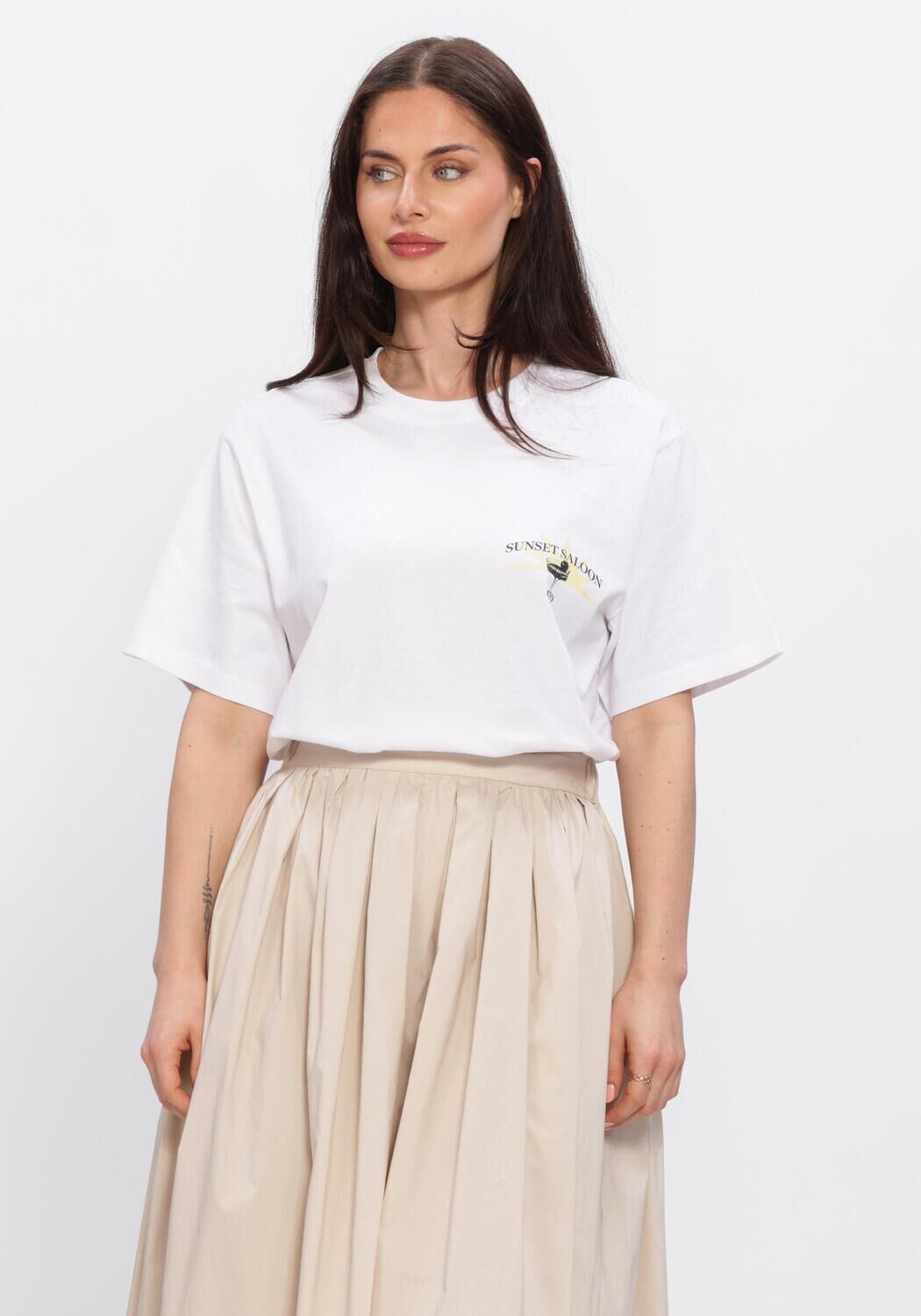 Wei&szlig;e MOVES T-shirt KIANA TEE 4640 - large