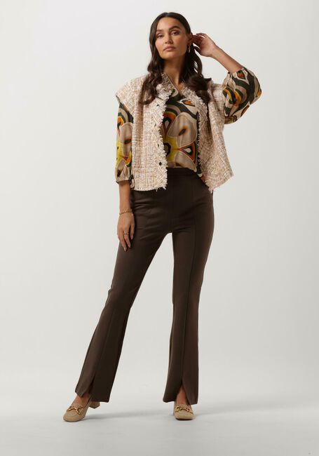 Mehrfarbige/Bunte SUMMUM Blusen TOP V NECK BOLD FLOWER - large