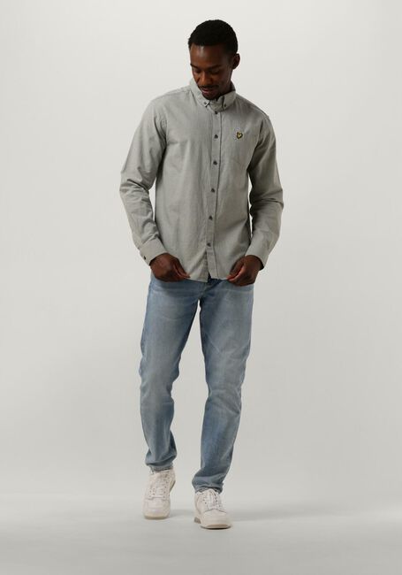 Blaue LYLE & SCOTT Casual-Oberhemd COTTON LINEN BUTTON DOWN SHIRT - large