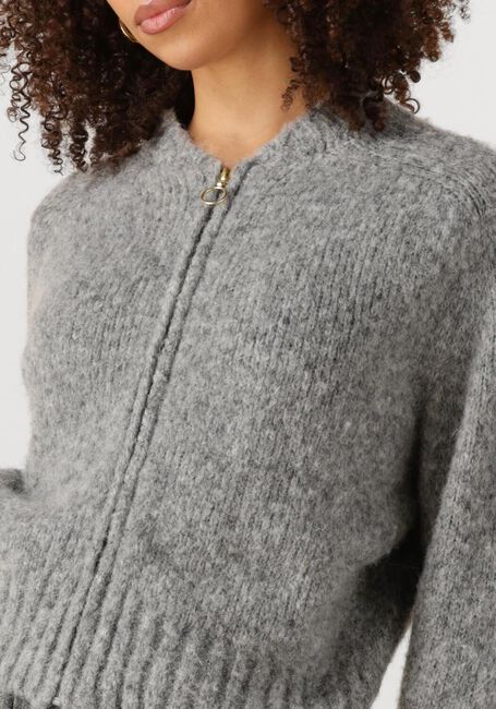 Graue BY-BAR Pullover JONAS ZIPP CARDIGAN - large