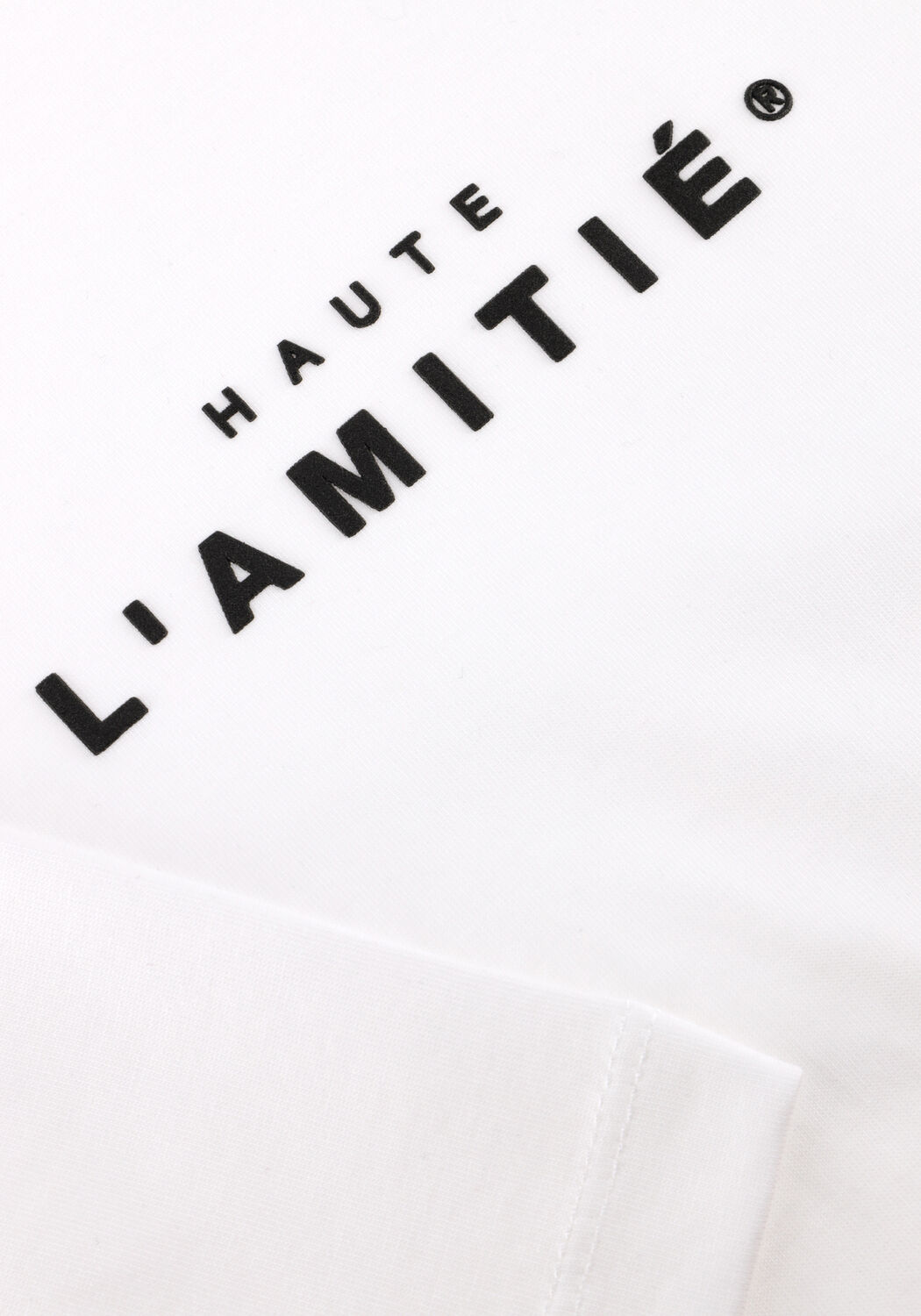 Wei&szlig;e HAUTE L'AMITI&Eacute; T-shirt CREW RUB PRINT TEE - large